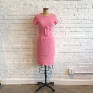 1950s Pink Wiggle Dress // Vintage Pink Boucle